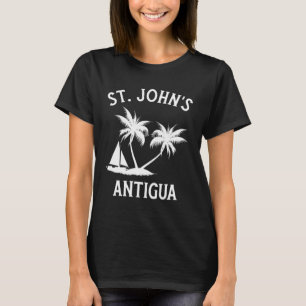 Camiseta Férias na Ilha Caribenha de St John s Antigua