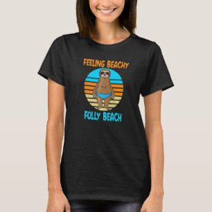 Camiseta Férias na Praia de Folly Preguiça Divertida
