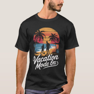 Camiseta férias na praia do pai e do filho