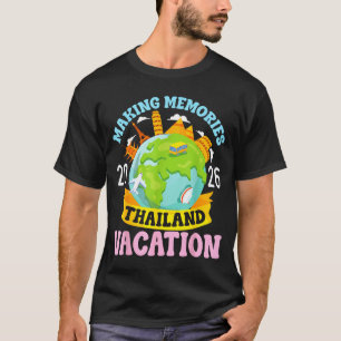 Camiseta Férias na Tailândia 2026 Viagem Fazendo Memórias F