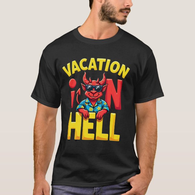 Camiseta Férias no Inferno Design do Diabo (Frente)