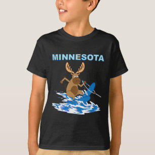Camiseta Férias no Lago Moose Moose de Esqui Aquático em Mi