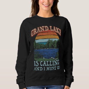 Camiseta Férias no lago retrô de pesca e acampamento grand
