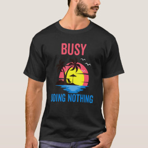 Camiseta Férias Ociosas na Praia e Resort