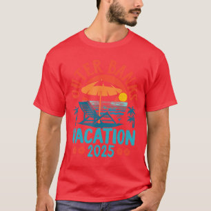 Camiseta Férias Outer Banks 2025 Lembrança Família Combinan