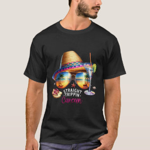 Camiseta Férias Retas Cancun Tropical México Viagem Vac