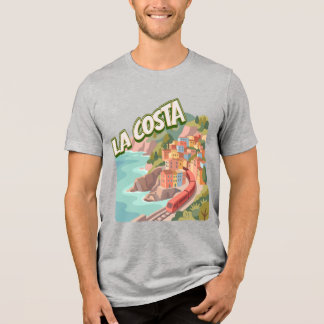 Camiseta Férias Retro na Praia para homens e mulheres
