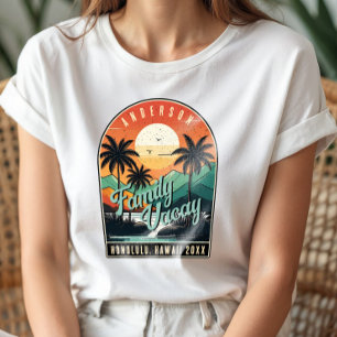Camiseta Férias Retro Tropicais em Família ID1135