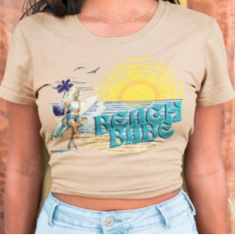 Camiseta Férias Retro Verão de Beach Babe
