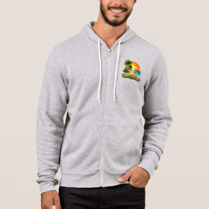Camiseta Férias Sentem-se Certo Fleece Capuz com Zíper EUA