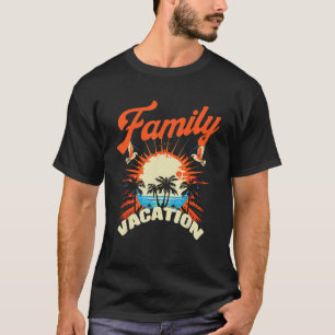 Camiseta Férias tropicais de Primavera de Praia de Combinaç