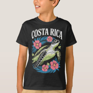 Camiseta Férias Tropicais de Tartaruga Marinha na Costa Ric