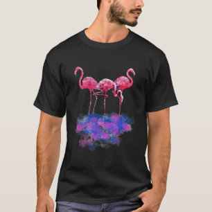 Camiseta Férias Tropicais de Verão de Bird Flamingo