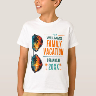 Camiseta Férias Tropicais em Família Correspondência de Via