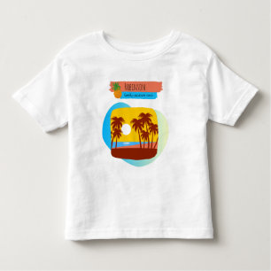 Camiseta Férias Tropicais Familiares Correspondendo ao Souv