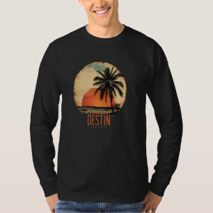 Camiseta Férias Tropicais S da Família de Praia da Destin F