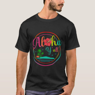 Camiseta Férias Tropicais Verão Pôr do Sol Praia Aloha Hava