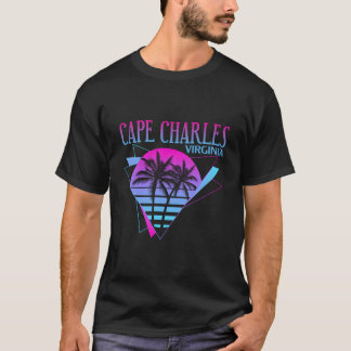 Camiseta Férias Vaporwave na Praia Cape Charles