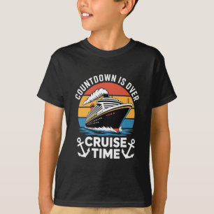 Camiseta Férias Viagem de Barco Tempo de Cruzeiro Contagem