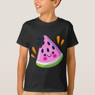 Camiseta Férias Vibrantes de Verão, Fatia de Melancia Cótea