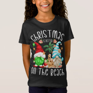 Camiseta Férias Xmas Gnomo Motif Natal Na Praia