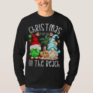 Camiseta Férias Xmas Gnomo Motif Natal Na Praia