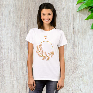 Camiseta Ferida Botânica Minimalista Neutra Moderna
