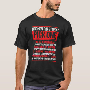 Camiseta Ferimento de Sobrevivência de Costelas Quebradas F