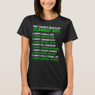Camiseta Ferimentos cerebrais traumáticos Sensibilização Fr