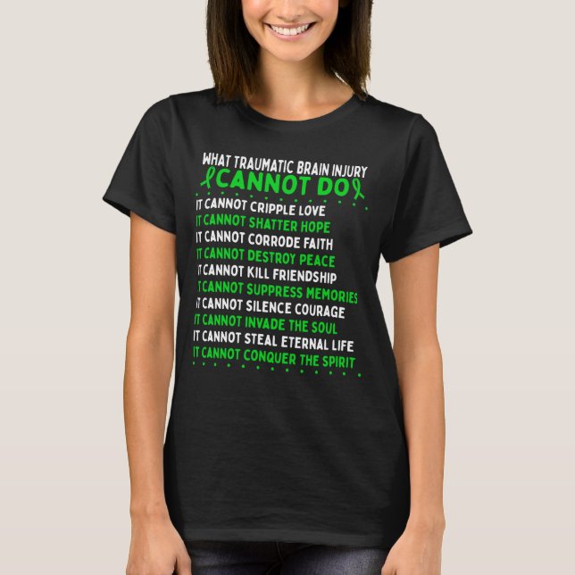 Camiseta Ferimentos cerebrais traumáticos Sensibilização Fr (Frente)