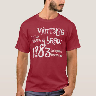 Camiseta Fermentação 1983 do vintage do presente de