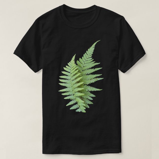 Camiseta Fern deixa arte botânica para Primavera e outono G (Frente do Design)