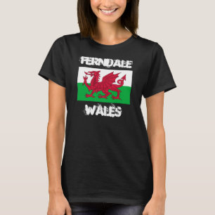 Camiseta Ferndale, País de Gales com bandeira galesa