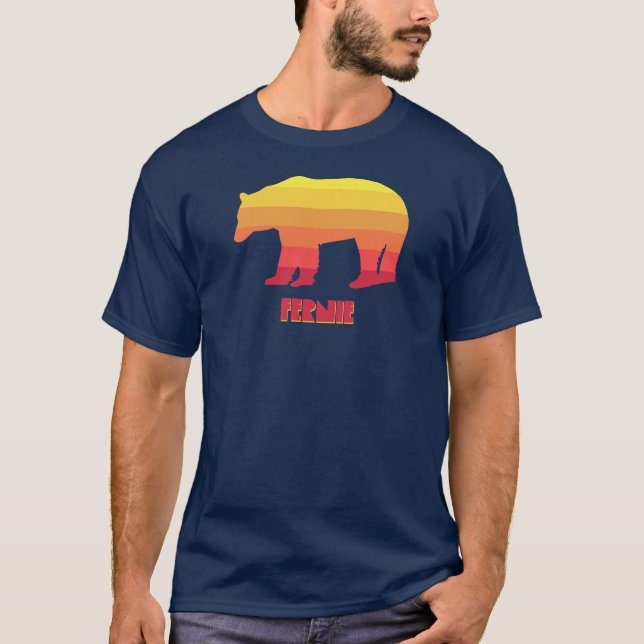 Camiseta Fernie British Columbia Rainbow Bear (Frente)