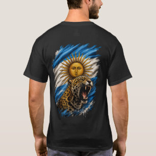 Camiseta Feroz Jaguar Argentino e Bandeira Sol de Mayo