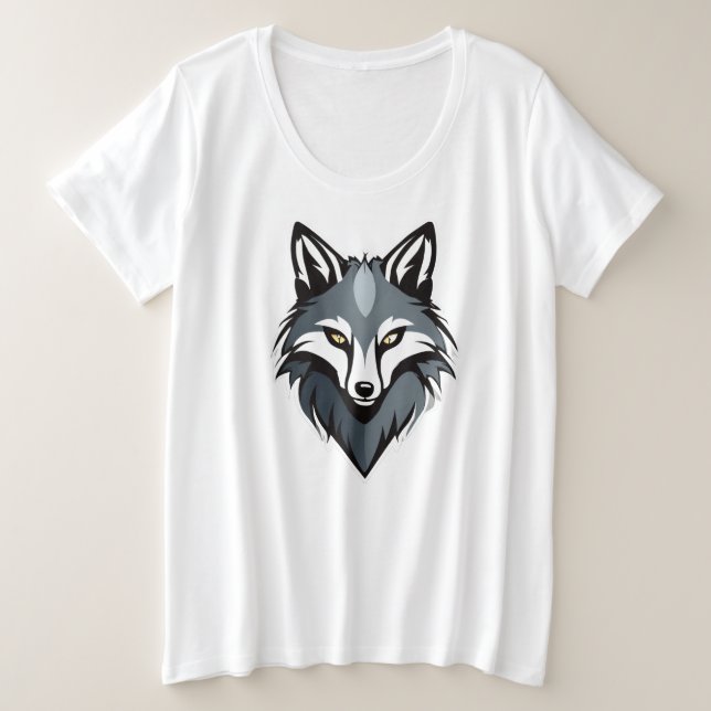 Camiseta Feroz Rosto de Lobo – Ousada e Estilosa p (Frente do Design)