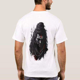 Camiseta Feroz Senhor Shiva Mahakal Grunge Arte Splash Somb
