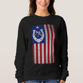 Camiseta Ferrador Bandeira Americana Ferradura Ferrageament