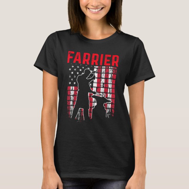 Camiseta Ferrador Ferradura Aparar Cascos de Cavalos 10 (Frente)