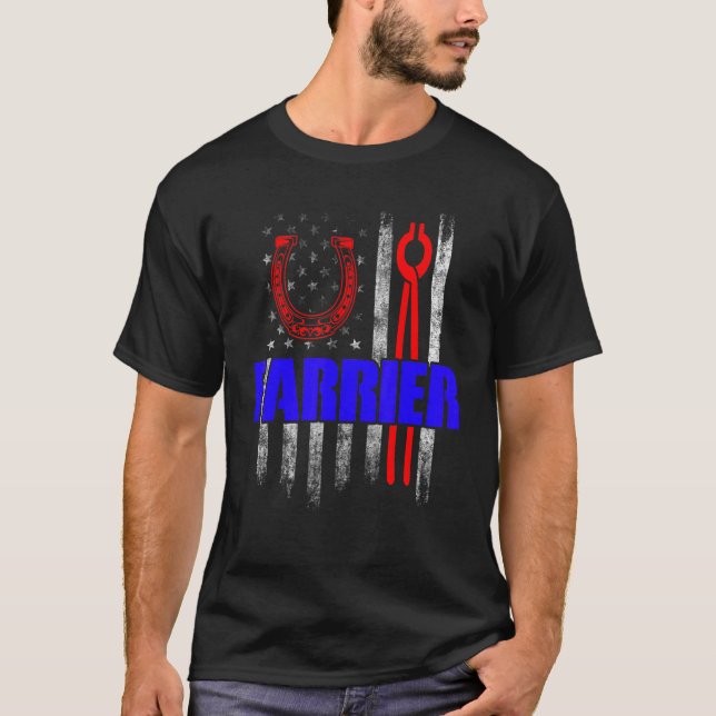 Camiseta Ferrador Ferradura Aparar Cascos de Cavalos 37 (Frente)