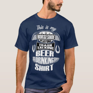 Camiseta Ferradura Engraçada Jogando Bebendo De Cerveja Pre