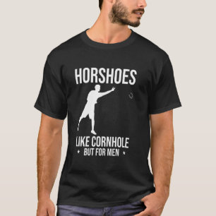 Camiseta Ferraduras Como Cornhole Mas Para Homens Lançament