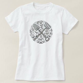 Camiseta Ferramenta de Jardim Folk-Art Whimsical | SOMENTE