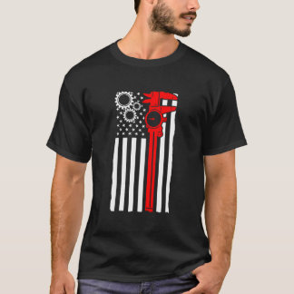Camiseta Ferramentas de bandeira de maquinista Operador de 