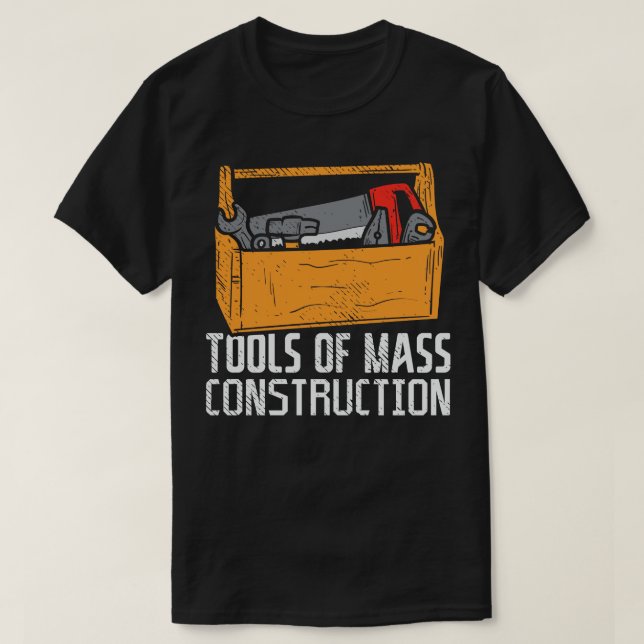 Camiseta Ferramentas De Construção Em Massa 1 (Frente do Design)