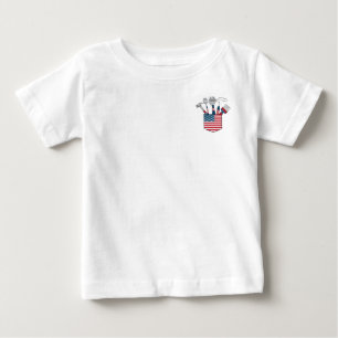 Camiseta Ferramentas de Construção para Crianças Patriótica