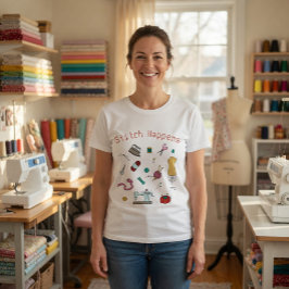 Camiseta Ferramentas de Costura e Artesanato Personalizadas