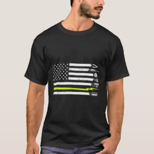 Camiseta Ferramentas de Eletricista com Bandeira Americana