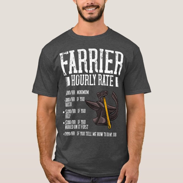 Camiseta Ferramentas de Hoof de Farrier em Farrier (Frente)