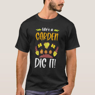 Camiseta Ferramentas de jardinagem A vida dos jardineiros É